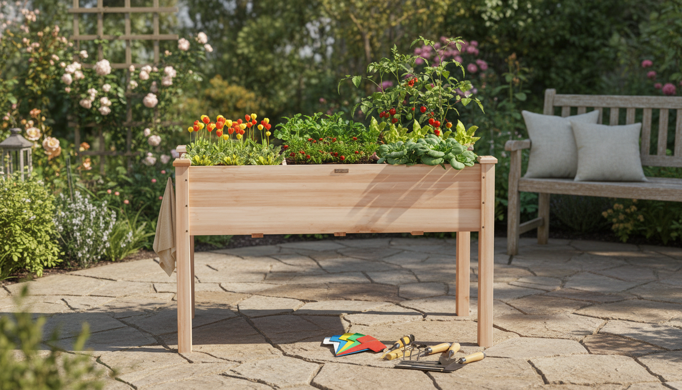 Elevated Wooden Planter Box: Raised Bed Tips & Plant Picks
