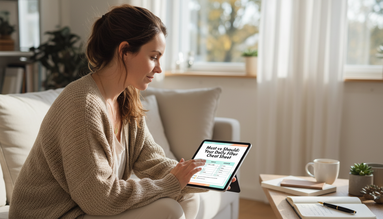 Must vs Should: The 60-Second Daily Priority Filter